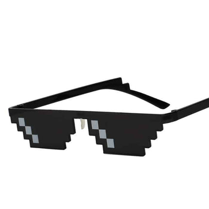 Men's Funny Pixel Themed Black Sunglasses - wnkrs