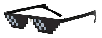 Men's Funny Pixel Themed Black Sunglasses - wnkrs