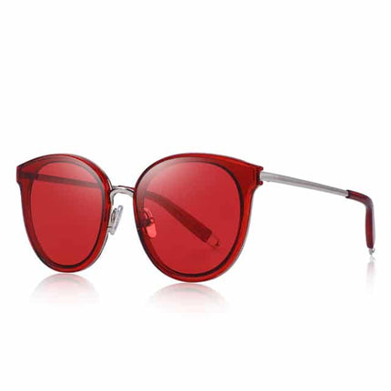 Women's Gold and Black Cat Eye Shaped Sunglasses - wnkrs