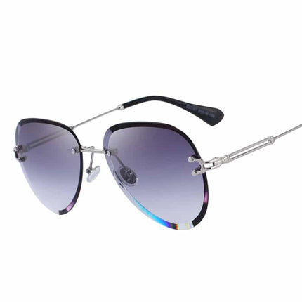 Women's Rimless Pilot Sunglasses - wnkrs
