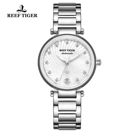 Women's Stainless Steel Diamond Automatic Wristwatch - wnkrs