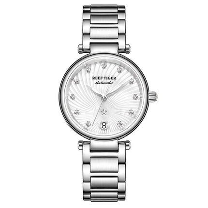 Women's Stainless Steel Diamond Automatic Wristwatch - wnkrs