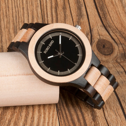 Men's Striped Wooden Watches - wnkrs
