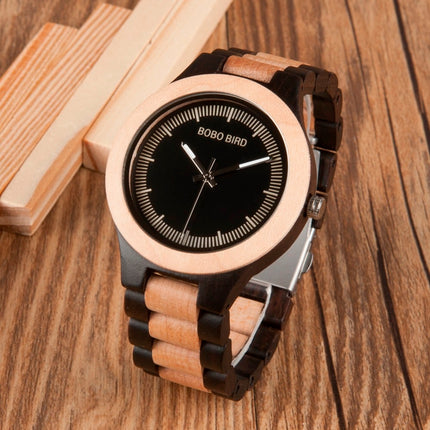 Men's Striped Wooden Watches - wnkrs