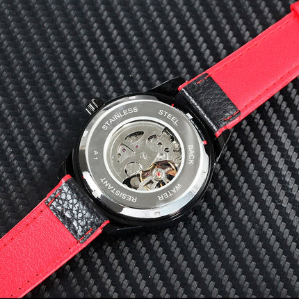 Waterproof Mechanical Wristwatches for Men with Transparent Skeleton Dial - wnkrs