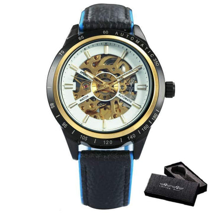 Waterproof Mechanical Wristwatches for Men with Transparent Skeleton Dial - wnkrs