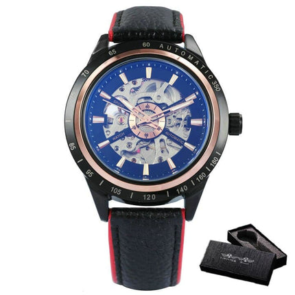 Waterproof Mechanical Wristwatches for Men with Transparent Skeleton Dial - wnkrs