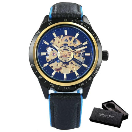 Waterproof Mechanical Wristwatches for Men with Transparent Skeleton Dial - wnkrs