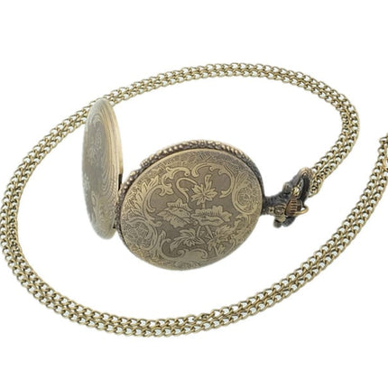 Vintage Bronze Flower Pocket Watch - wnkrs