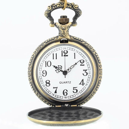 Vintage Bronze Flower Pocket Watch - wnkrs