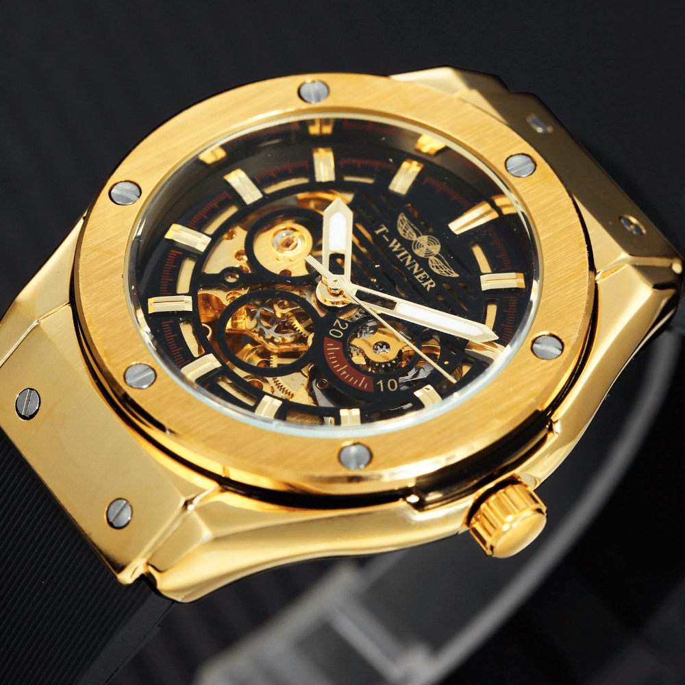 Classy Mechanical Watches for Men with Exposed Skeleton Dial