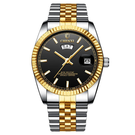 Men's Striped Stainless Steel Watch - wnkrs
