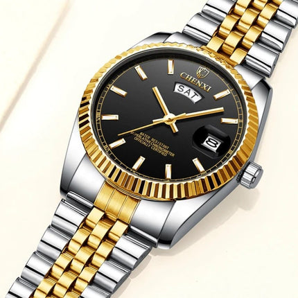 Men's Striped Stainless Steel Watch - wnkrs