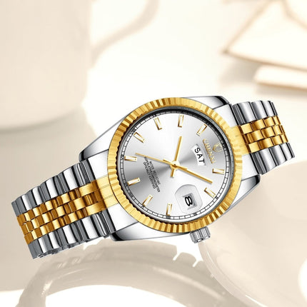 Men's Striped Stainless Steel Watch - wnkrs