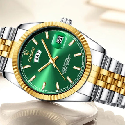 Men's Striped Stainless Steel Watch - wnkrs