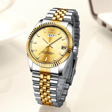 Men's Striped Stainless Steel Watch - wnkrs