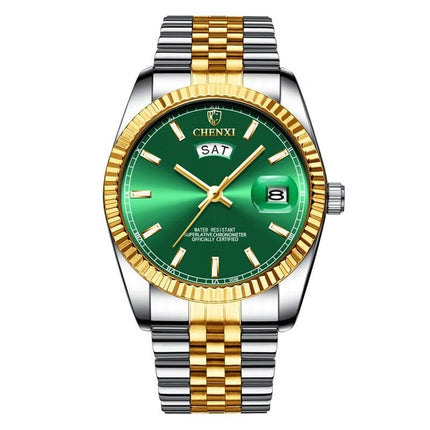 Men's Striped Stainless Steel Watch - wnkrs