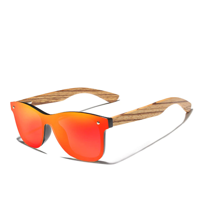 Men's Polarized Sunglasses with Zebra Wood Temples - wnkrs