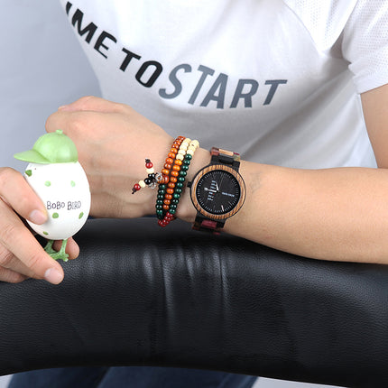 Men's Japan Movement Wooden Watches with Colorful Wood Strap - wnkrs
