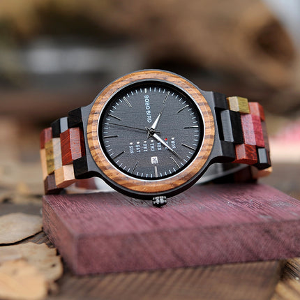 Men's Japan Movement Wooden Watches with Colorful Wood Strap - wnkrs