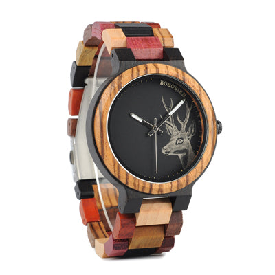 Men's Japan Movement Wooden Watches with Colorful Wood Strap - wnkrs