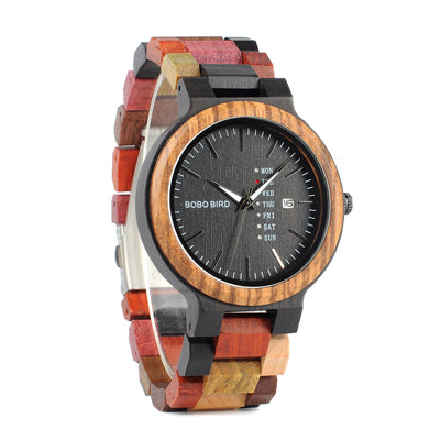 Men's Japan Movement Wooden Watches with Colorful Wood Strap - wnkrs
