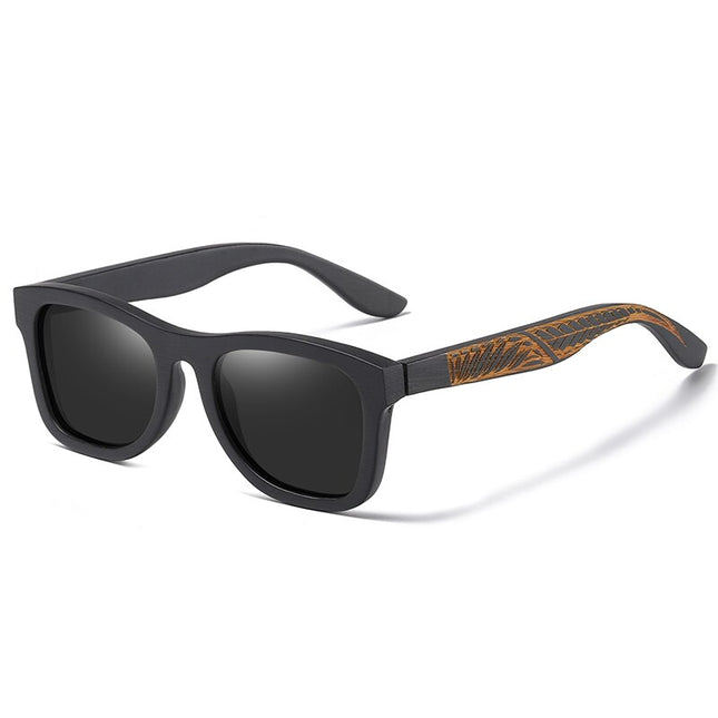 Men's Patterned Bamboo Frame Sunglasses - wnkrs