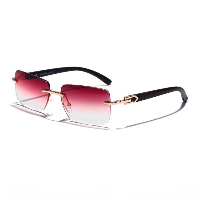 Men's Rectangular Rimless Sunglasses - wnkrs