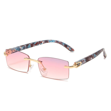 Men's Rectangular Rimless Sunglasses - wnkrs