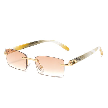 Men's Rectangular Rimless Sunglasses - wnkrs