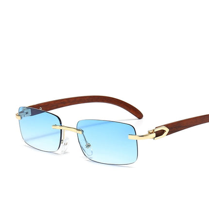 Men's Rectangular Rimless Sunglasses - wnkrs