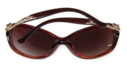 Women's Vintage Style Sunglasses with Wide Colorful Lenses - wnkrs