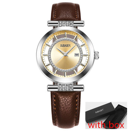 Transparent Dial and Leather Band Watches - wnkrs