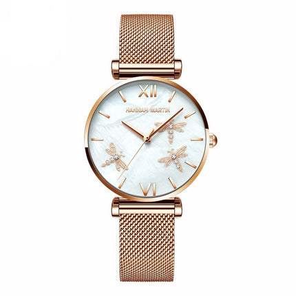 Women's Pearl Dragonfly Decorated Watch - wnkrs