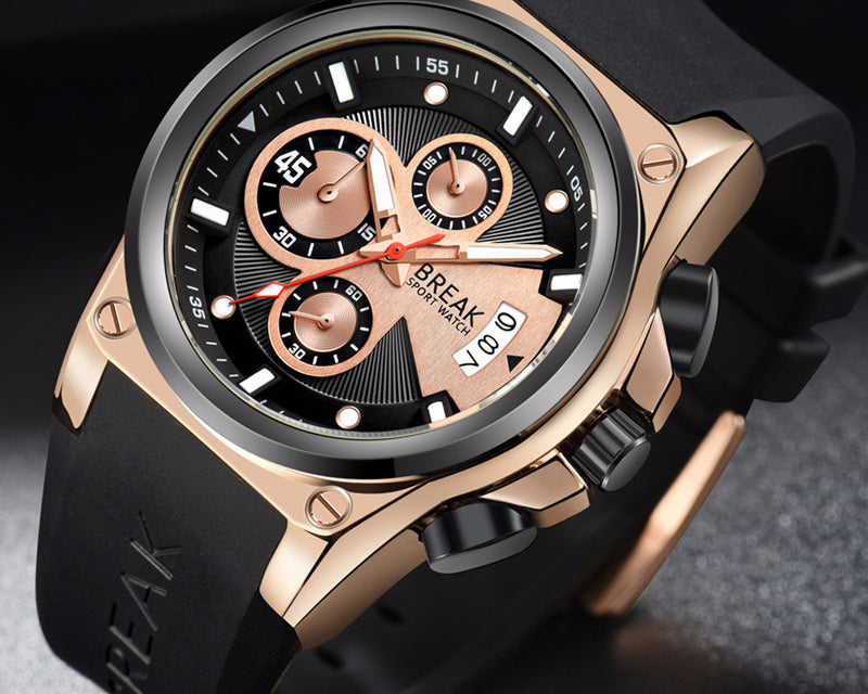 Men's Luxury Rubber Band Sport Wristwatches