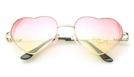 Women's Stylish Colorful Sunglasses with Heart Shaped Lenses - wnkrs