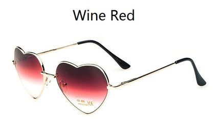 Women's Stylish Colorful Sunglasses with Heart Shaped Lenses - wnkrs