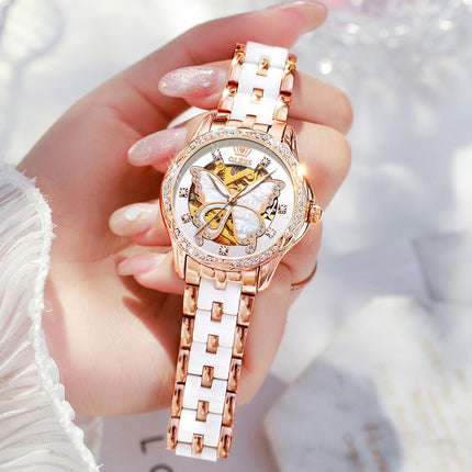 Women's Butterfly Dial Mechanical Watch - wnkrs