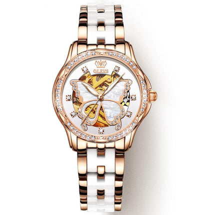 Women's Butterfly Dial Mechanical Watch - wnkrs