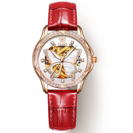 Women's Butterfly Dial Mechanical Watch - wnkrs