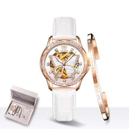 Women's Butterfly Dial Mechanical Watch - wnkrs