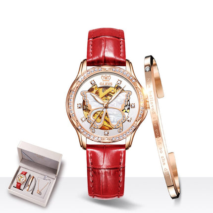 Women's Butterfly Dial Mechanical Watch - wnkrs