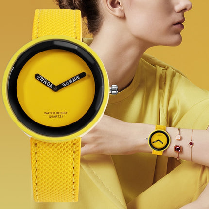 Colorful Watch with Leather Band - wnkrs