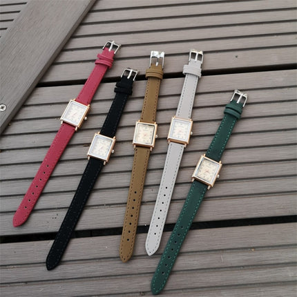 Women's Square Dial Leather Strap Watches - wnkrs