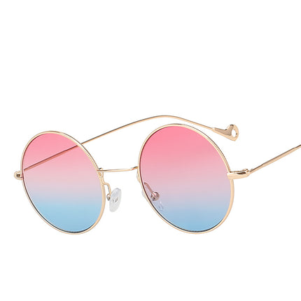 Women's Round Steampunk Sunglasses - wnkrs