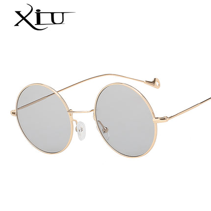Women's Round Steampunk Sunglasses - wnkrs
