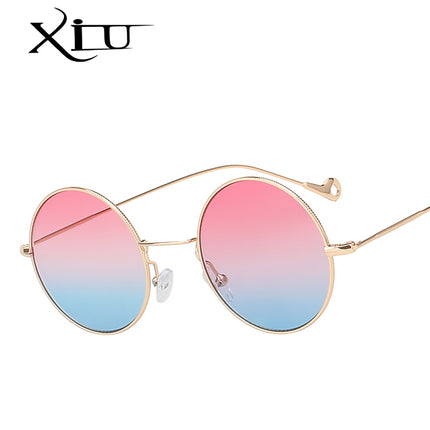 Women's Round Steampunk Sunglasses - wnkrs