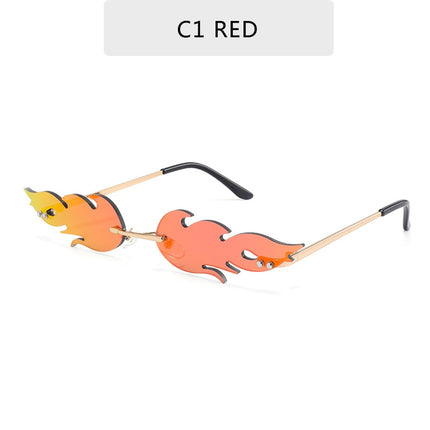 Women's Fire Flame Shaped Sunglasses - wnkrs