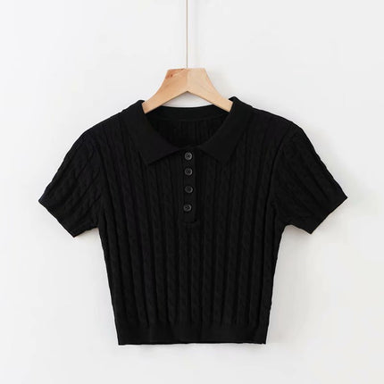 Vintage Knitted Crop Top for Women - Wnkrs