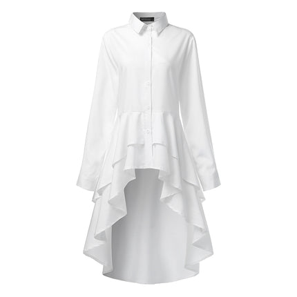 Women's Ruffled Asymmetrical Blouse - Wnkrs